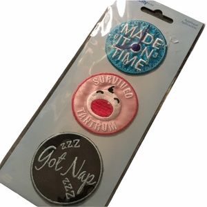 2/$15 NEW 3 hippie iron on mom patches nap/tantrum/